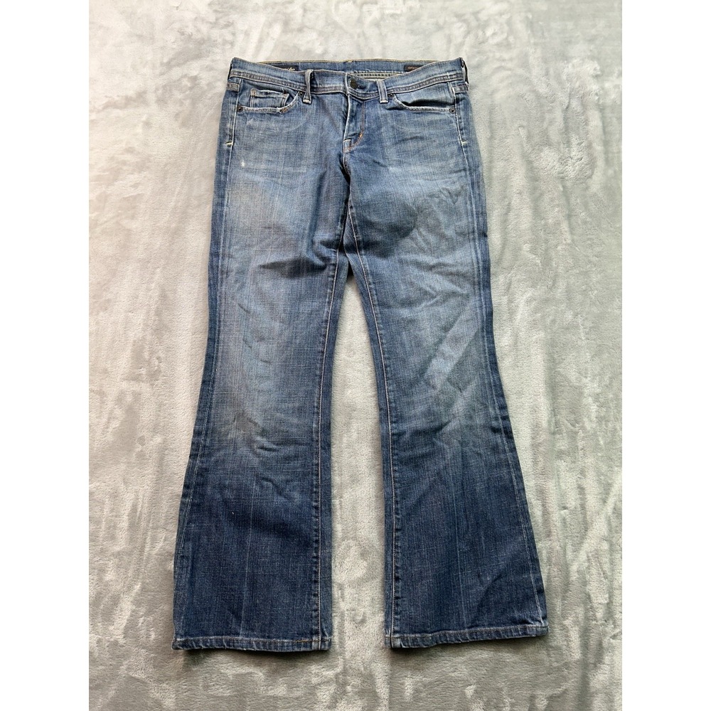 COH Jean Ingrid 002 Low Waist Flair Faded Stretch Y2K Women 29 Blue Boho Western